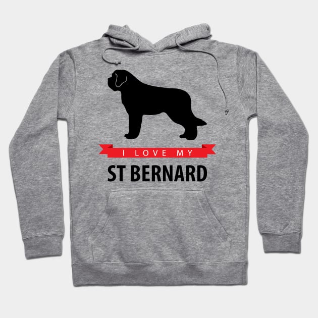 I Love My St Bernard Hoodie by millersye